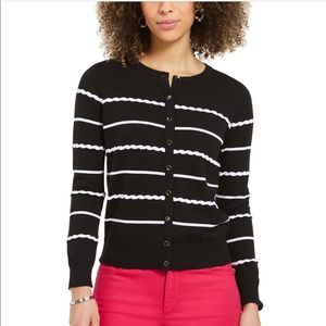 Women’s Charter Club Strip Cardigan Sweater